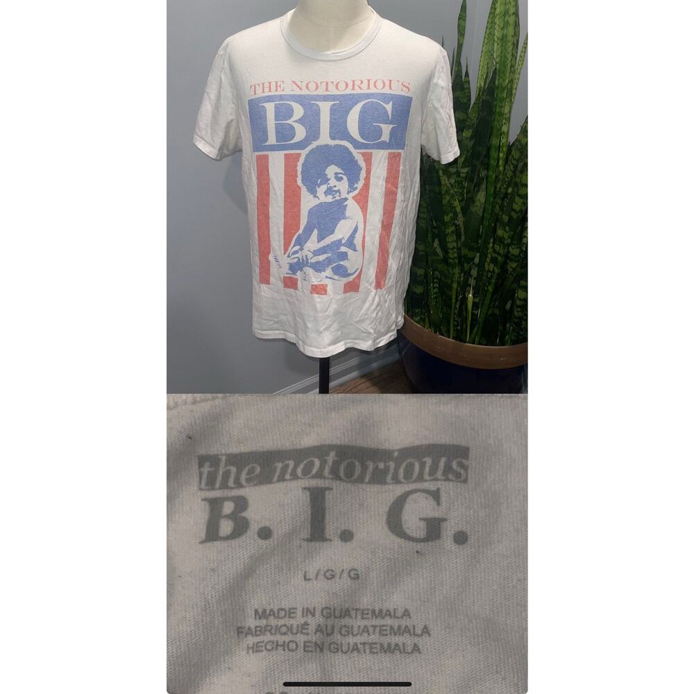 The Notorious B.I.G. Vintage Music T-Shirt, White Size Large. Jen8920